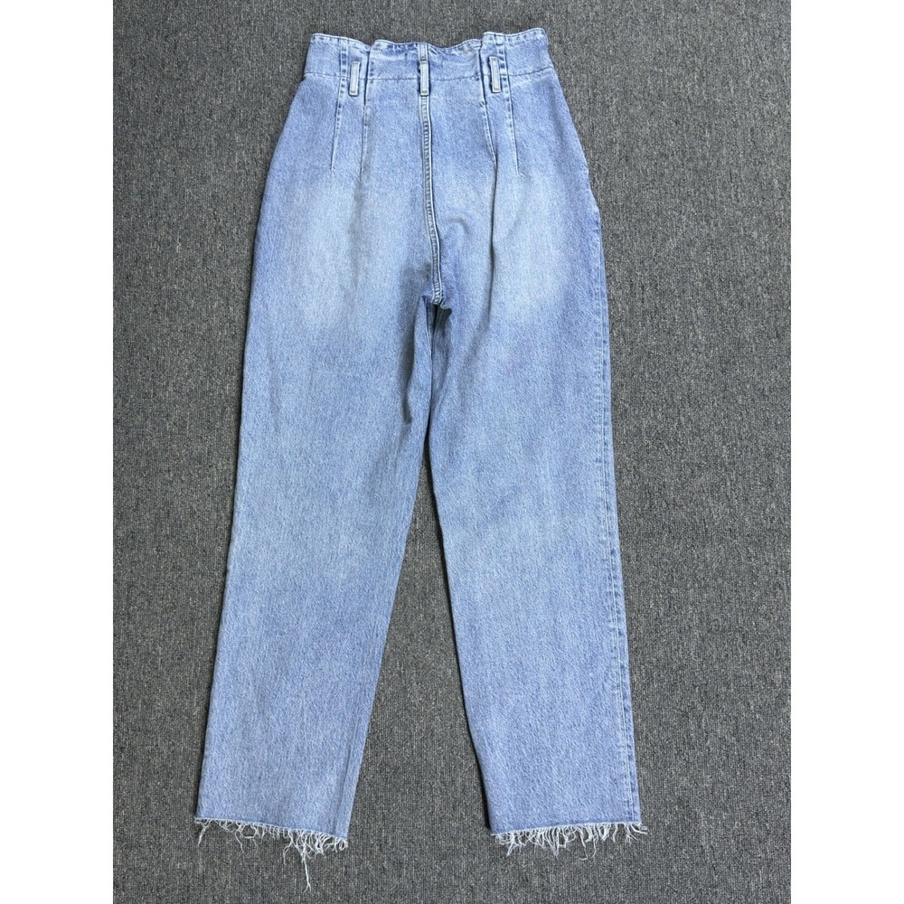 ABERCROMBIE & FITCH Pants Women's 27 Long Mom Jean Paperbag High Rise Denim Blue - Picture 2 of 11